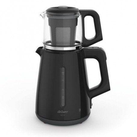 Arzum AR3061 teiera in vetro per la preparazione del tè 2,7 L 1700 W Nero, Grigio (AR3061)