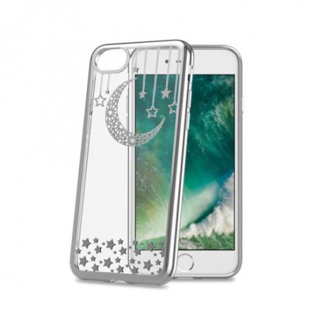 Celly Laser custodia per cellulare 11,9 cm (4.7") Cover Trasparente, Argento (LASER800SV03)