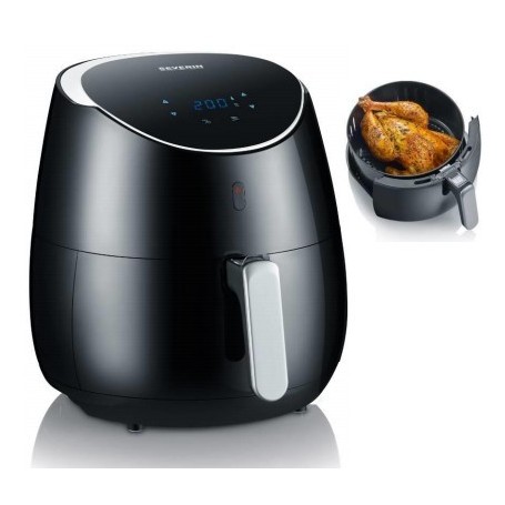 Severin FR 2445 friggitrice Singolo 5 L Indipendente 2000 W Friggitrice ad aria calda Nero, Metallico, Argento (FR 2445)