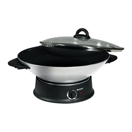 Tefal Wok Nero, Argento 1200 W (WO3000.10)