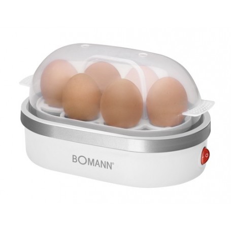 Bomann EK 5022 CB Pentolino per uova 6 uovo/uova 400 W Argento, Trasparente, Bianco (650220)