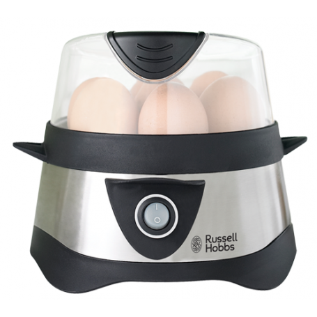 Russell Hobbs Stylo Pentolino per uova 7 uovo/uova 365 W Nero, Acciaio inossidabile (5038061025422)