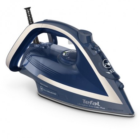 Tefal Ultragliss Anti-Calc Plus FV6830E0 ferro da stiro Ferro a vapore 2800 W Blu, Argento (FV6830E0)