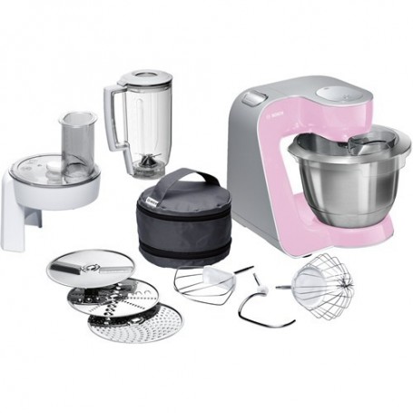 Bosch MUM58K20 robot da cucina 1000 W 3,9 L Grigio, Rosa, Acciaio inossidabile (MUM58K20)