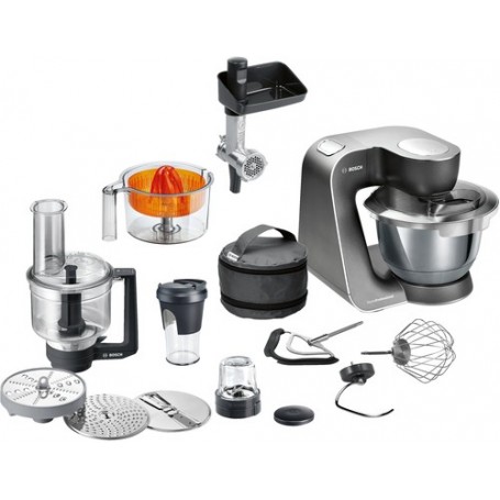 Bosch MUM59M55 robot da cucina 1000 W 3,9 L Nero, Acciaio inossidabile (MUM59M55)