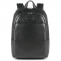 Piquadro CA3214B2/MO zaino Nero Pelle, Poliestere (CA3214B2/MO)