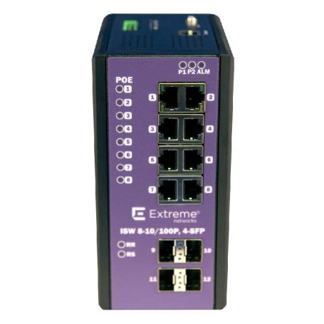 Extreme networks 16802 switch di rete Gestito L2 Fast Ethernet (10/100) Supporto Power over Ethernet (PoE) Nero, Lillà (16802)
