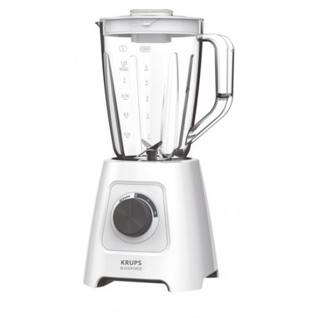 Krups Blendforce 1,25 L Frullatore da tavolo 600 W Grigio, Bianco (KB420110)