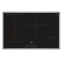Bosch PVS845FB5E piano cottura Nero, Acciaio inossidabile Da incasso Piano cottura a induzione 4 Fornello(i) (PVS845FB5E)