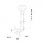 Neomounts by Newstar Supporto da soffitto per schermi LCD/LED/TFT (FPMA-C025SILVER)