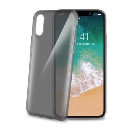 Celly GELSKIN900BK custodia per cellulare 14,7 cm (5.8") Custodia sottile Nero, Trasparente (GELSKIN900BK)