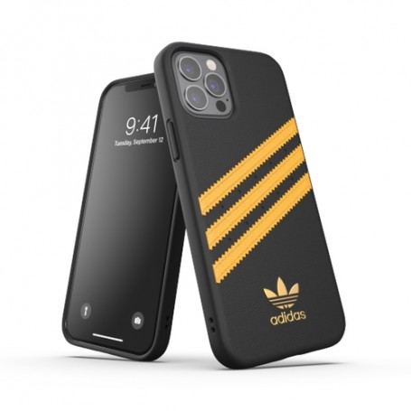 Adidas 3-Stripes custodia per cellulare 15,5 cm (6.1") Cover Nero, Oro (42480)