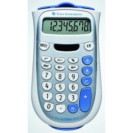 Texas Instruments TI-1706 SV calcolatrice Desktop Calcolatrice di base Argento, Bianco (TI1706SV)