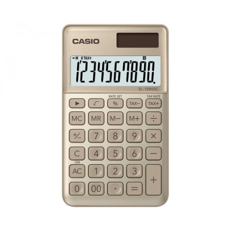 Casio CS-SL-1000SC-GD calcolatrice Tasca Calcolatrice di base Oro (SL-1000SC-GD)