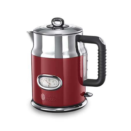 Russell Hobbs Retro Ribbon bollitore elettrico 1,7 L 2400 W Rosso, Argento (21670-70)
