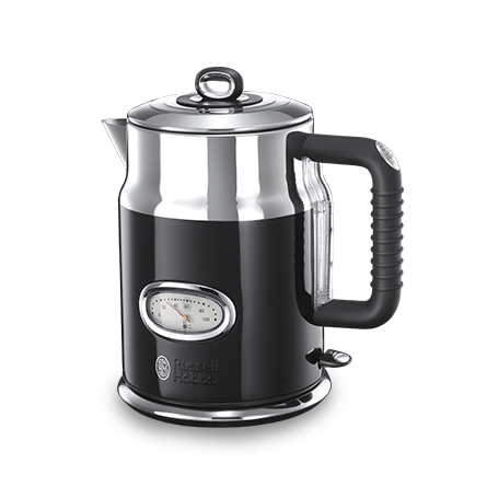 Russell Hobbs Retro Ribbon bollitore elettrico 1,7 L 2400 W Nero, Argento (21671-70)