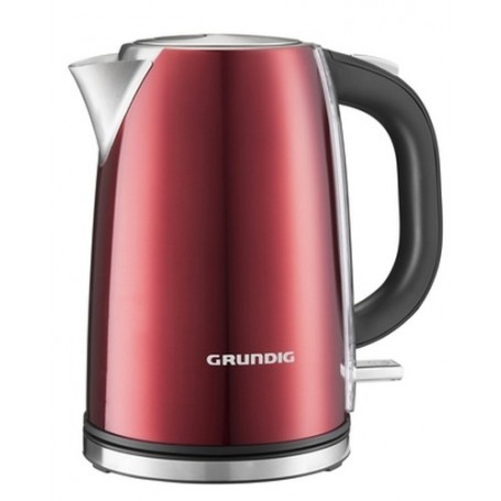 Grundig WK 6330 bollitore elettrico 1,7 L 3000 W Rosso, Acciaio inossidabile (GMN 3700)
