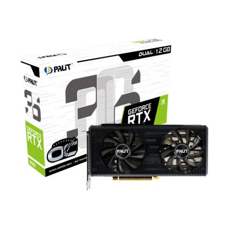 GeForce RTX 3060 12GB Dual OC GDDR6 - 3x DisplayPort / 1x HDMI (NE63060T19K9-190AD_PROMO)