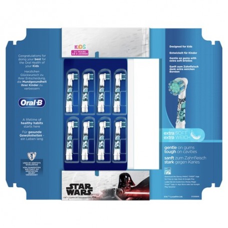 Oral-B Kids 81748450 testina per spazzolino 8 pz Multicolore (81748450)
