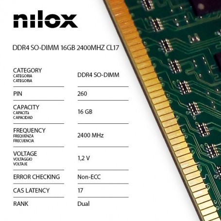 RAM DDR4 SO-DIMM 16GB 2400MHZ CL17 (NXS162400M1C17)