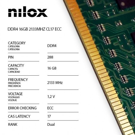 RAM DDR4 16GB 2133MHZ ECC CL17 (ND162133M1C17E)