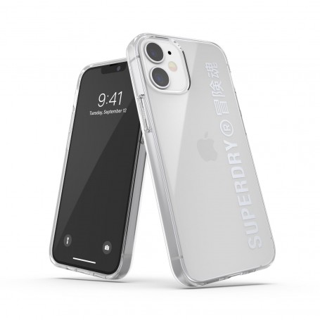 SUPERDRY CLEAR IPHONE 12 MINI SILV (42590)
