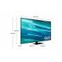 Samsung Series 8 TV QLED 4K 65” QE65Q80A Smart TV Wi-Fi Carbon Silver 2021 (QE65Q80AATXXH_PROMO)