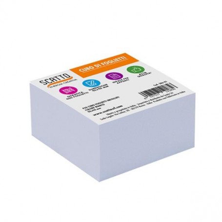CUBO FOGLIETTI INCOLLATI BIANCHI (586-01)
