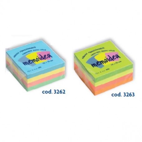 CUBO 75X75 COLORI NEON ASS  400 FG (3263)