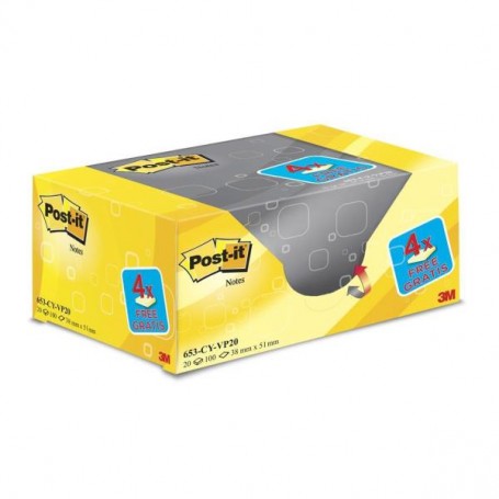 VALUE PACK 20 POST IT GIALLO 38X51 (63271)