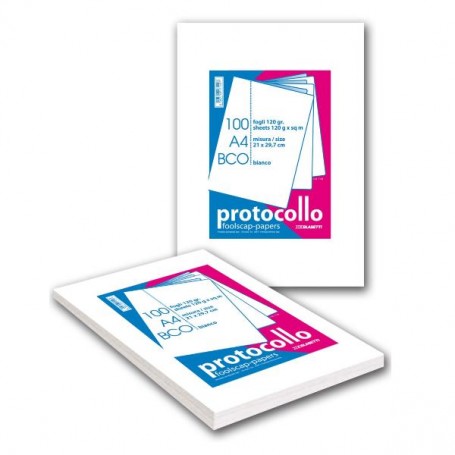 CF100 FOGLI PROTOCOLLO 120GR BIANCO (7149)