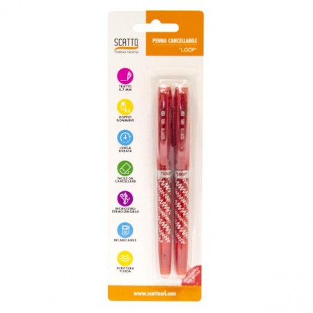 CF2 PENNE CANCELLABILI COL.ROSSO BL (598-02)