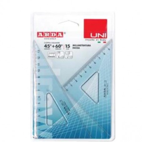 CONF2 SQUADRE UNI 45°E 60°   12CM (70312SS)
