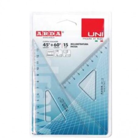 CONF2 SQUADRE UNI 45°E 60°   15CM (70315SS)