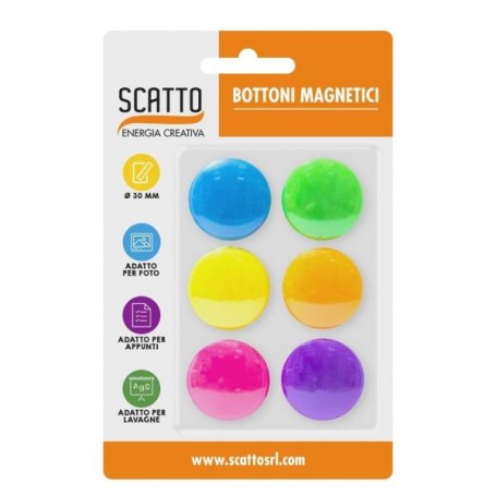 CONF6  BOTTONI MAGNET. 3CM COL.ASS. (71)