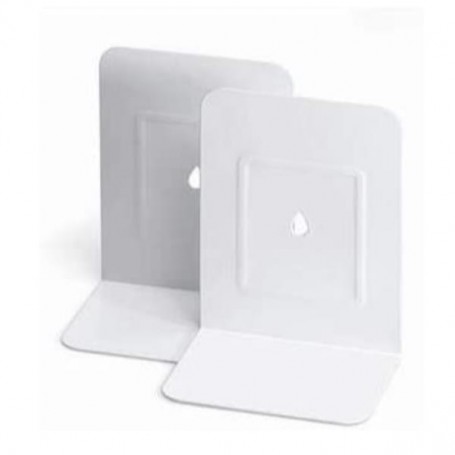 COPPIA 2 REGGILIBRI IN METALLO BIAN (088-BI)