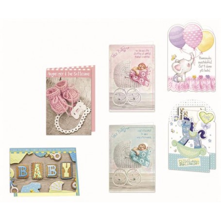 CF12 BIGLIETTI BATTESIMO ASSORTITI (869986)