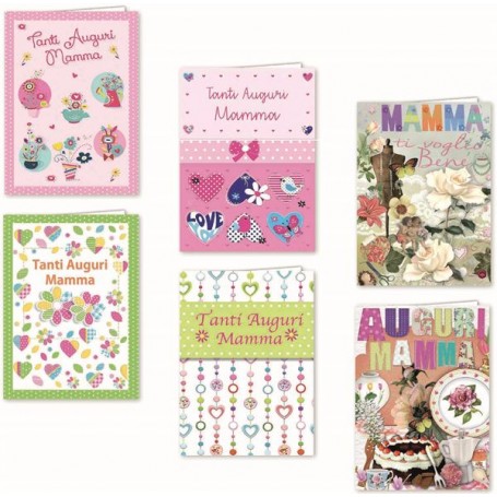 CF12 BIGLIETTI AUGURI MAMMA ASSORTI (834106)