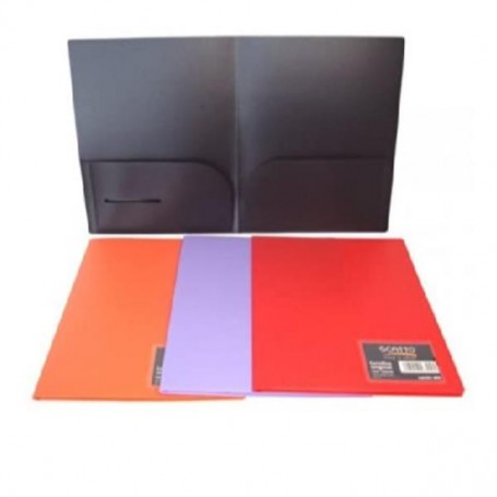 CARTELLINA C/2  TASCHE COL FLUO (351-ASS)