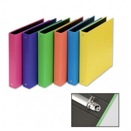 RACC. 4 ANELLI CARTONE LUCIDO A/4 (557)