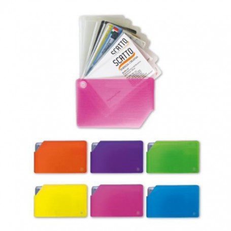 PORTA CARD 10 TASCHE RIGATO COL.ASS (319-ASS)