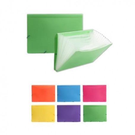 PORTADOC.A SOFFIETTO IN PVC ASS.FLU (339-ASS)