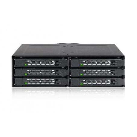 Icy Dock MB608SP-B pannello drive bay Nero (MB608SP-B)