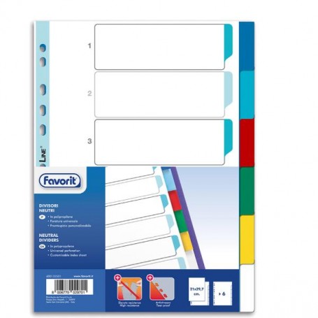 INTERC.NEUTRO 6 TACCHE A4 21X29.7 (400132501)