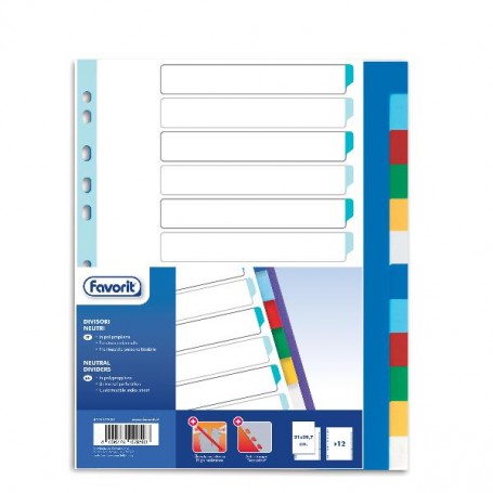 INTERC.NEUTRO 12 TACCHE A4 21X29.7 (400132500)