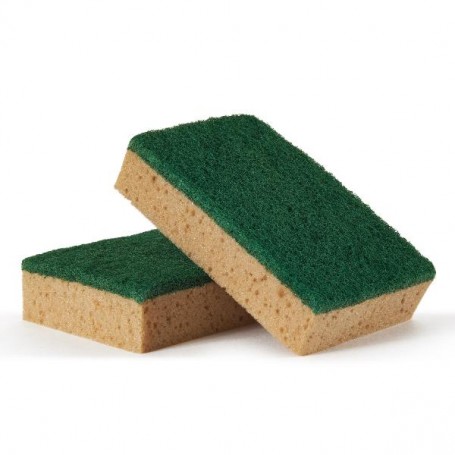 SPUGNA TABACCO +FIBRA ABRASIVA 10PZ (0241C)