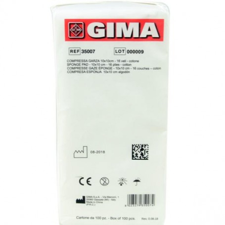 COMPRESSA GARZA 10X10CM - 100PZ (35007S)