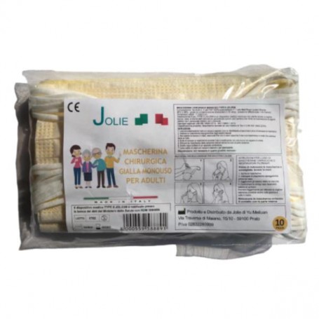 CF10MASCHERINE TIPO2 GIALLA (MASKJOLIE88GIALLA)