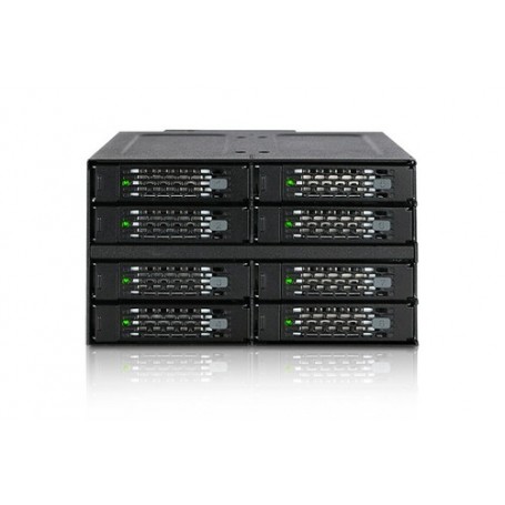 Icy Dock MB508SP-B pannello drive bay 2x 5,25" Pannello portante Nero (MB508SP-B)