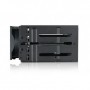 Icy Dock MB508SP-B pannello drive bay 2x 5,25" Pannello portante Nero (MB508SP-B)